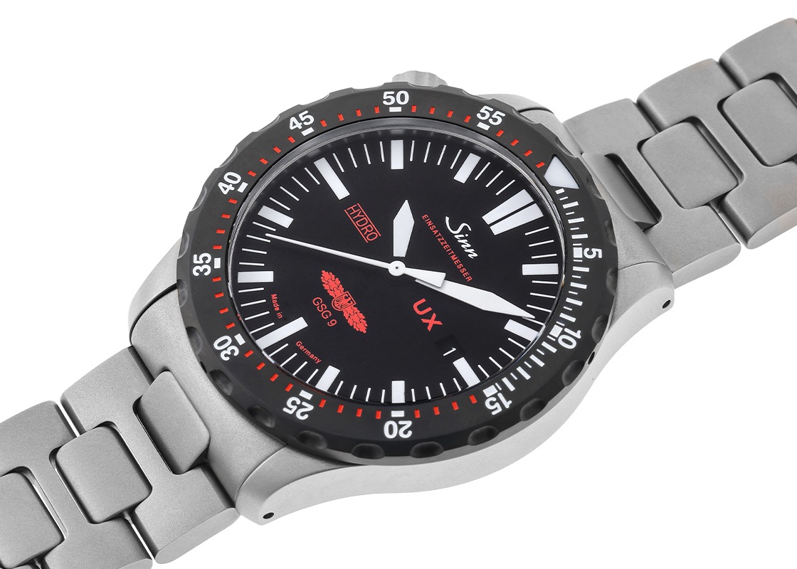 ジン - UX.GSG9 | SINN | UX.GSG9.SDR 3M | SS 黒文字盤 クォーツ ブレスレット | 未使用品