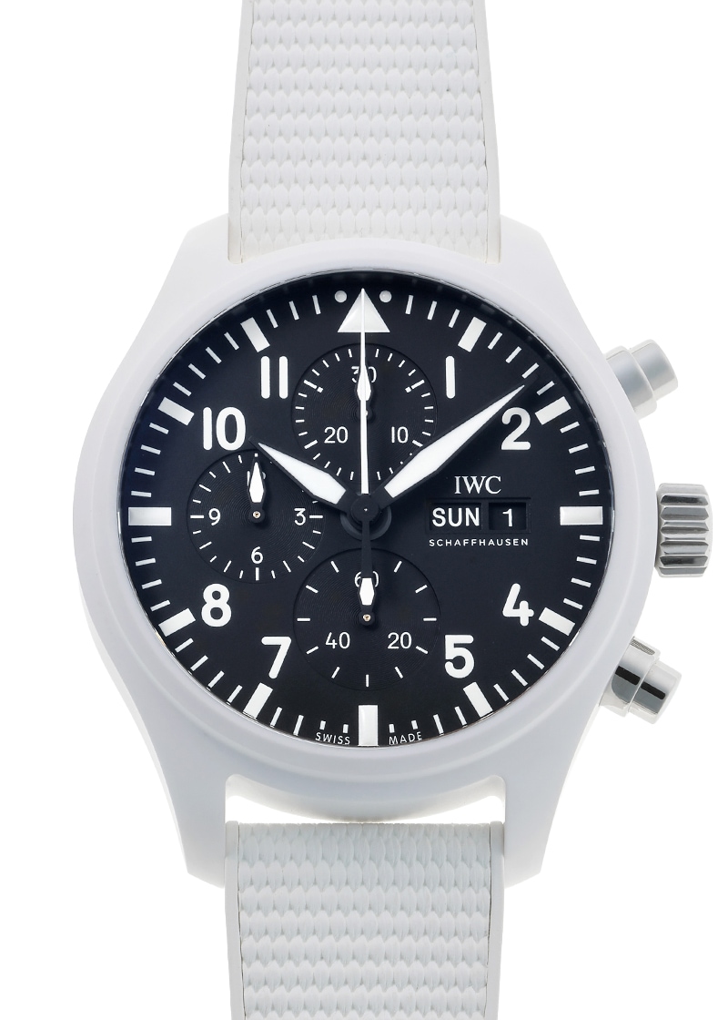 IWC - パイロットウォッチ クロノグラフ トップガン レイク・タホ | INTERNATIONAL WATCH COMPANY | IW389105 | CE 黒文字盤 自動巻き ラバー | 中古