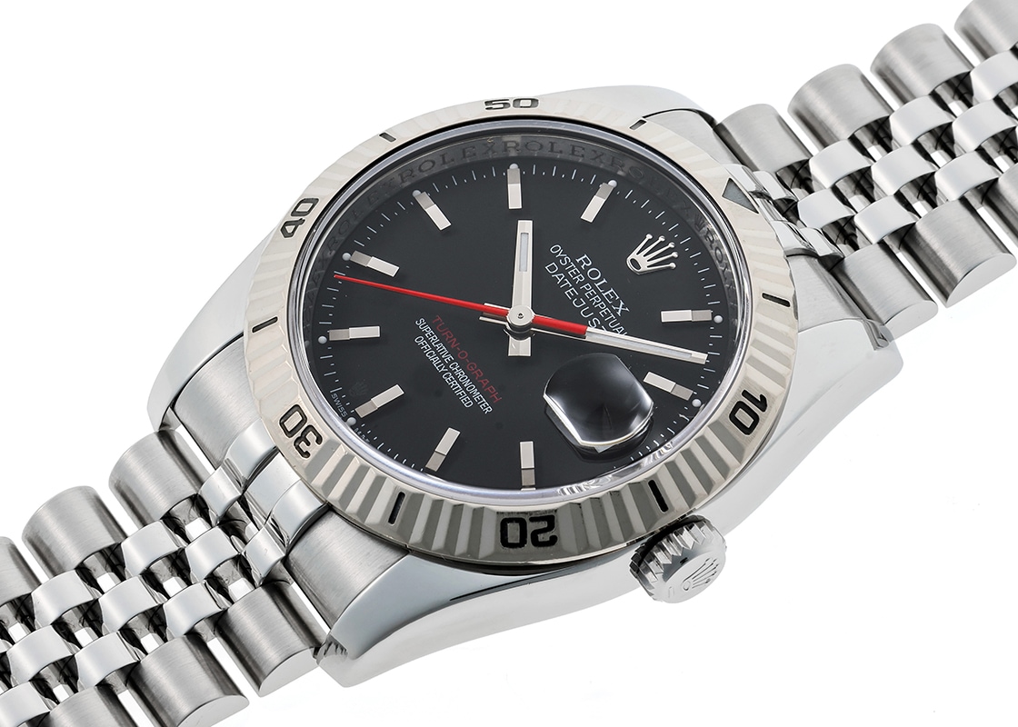 ロレックス - オイスター パーペチュアル デイトジャスト ターノグラフ | ROLEX | 116264 | WG&SS 黒文字盤 自動巻き ブレスレット | 中古