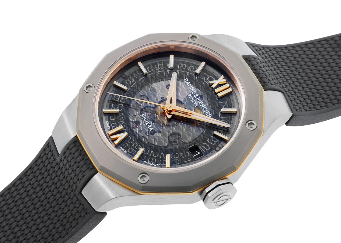 ボーム&メルシェ - リビエラ ボーマティック | BAUME&MERCIER | M0A10720 | TI&SS スケルトン文字盤 自動巻き ラバー | 未使用品