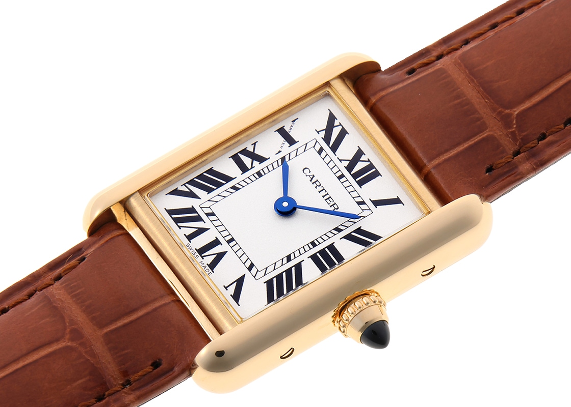 カルティエ - タンクルイ カルティエ SM | CARTIER | WGTA0342 | YG シルバー文字盤 クォーツ レザー