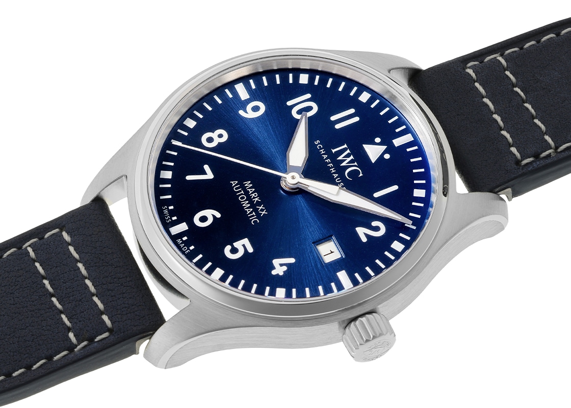 IWC - パイロットウォッチ マーク XX | INTERNATIONAL WATCH COMPANY | IW328203 | SS ブルー文字盤 自動巻き レザー | 中古