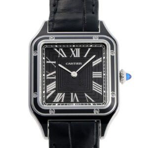 カルティエ - サントス デュモン LM | CARTIER | WSSA0046 | SS 黒文字盤 手巻き レザー | 未使用品