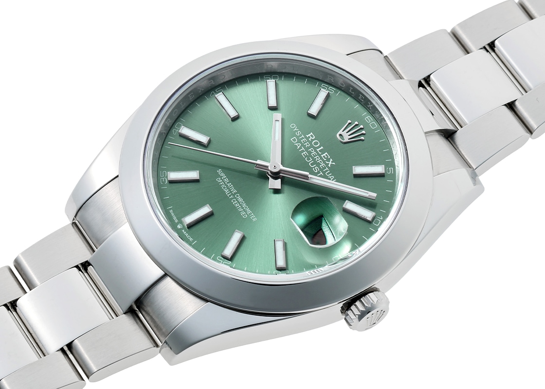 ロレックス - オイスター パーペチュアル デイトジャスト | ROLEX | 126300 | SS ミントグリーン文字盤 自動巻き ブレスレット | 未使用品