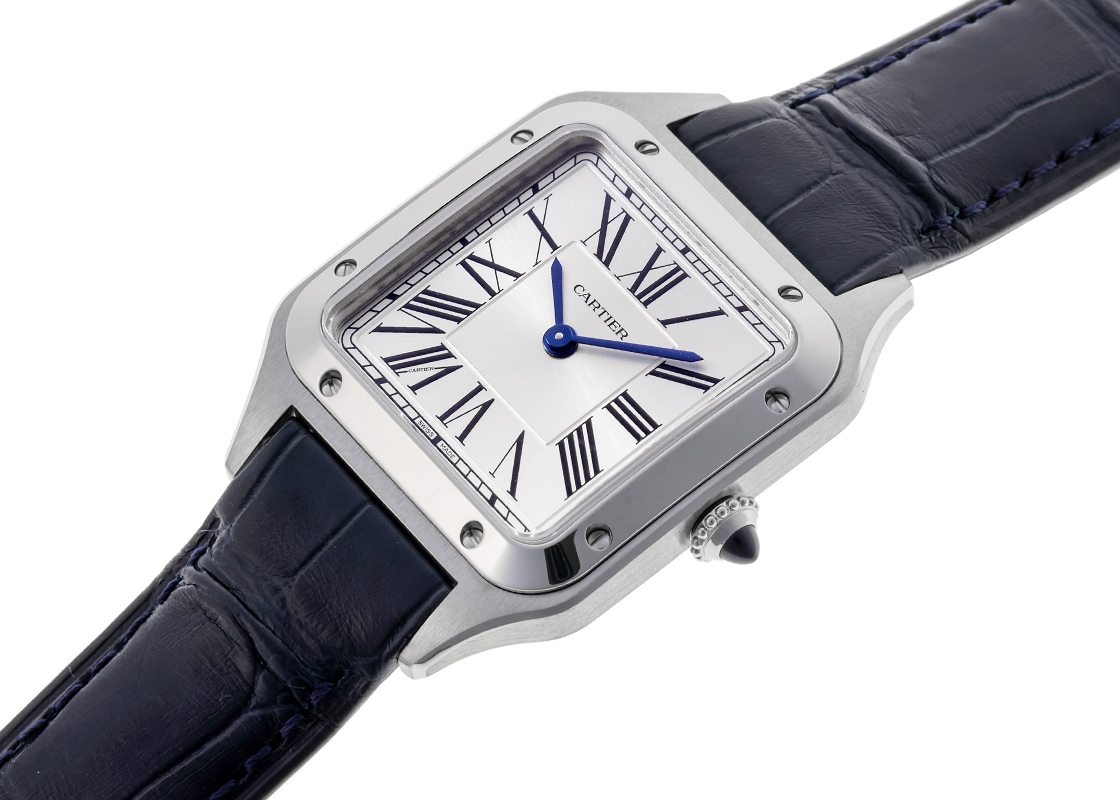 カルティエ - サントス デュモン SM | CARTIER | WSSA0086 | SS シルバー文字盤 クォーツ レザー