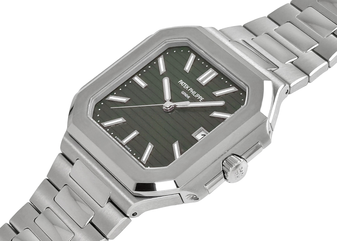 パテックフィリップ - キュビタス | PATEK PHILIPPE | 5821/1A-001 | SS オリーブグリーン文字盤 自動巻き ブレスレット | 中古