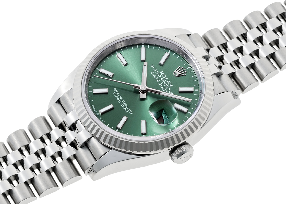 ロレックス - オイスター パーペチュアル デイトジャスト | ROLEX | 126234 | WG&SS ミントグリーン文字盤 自動巻き ブレスレット | 未使用品