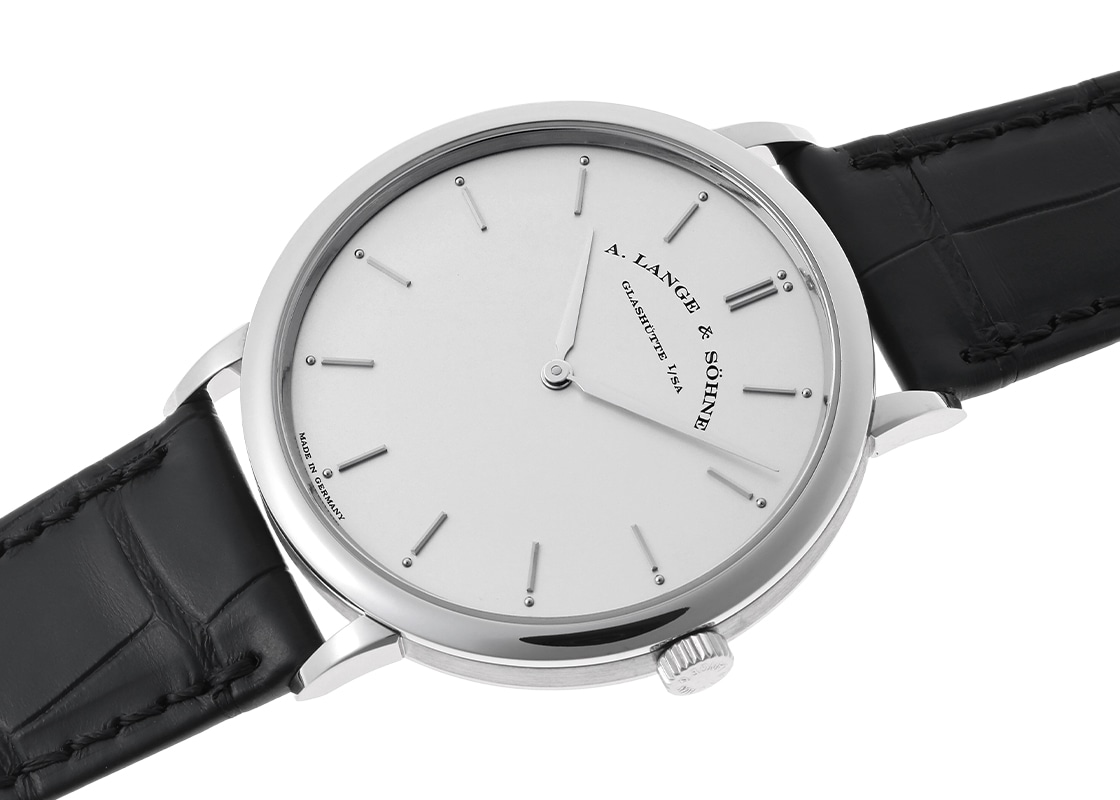 A.ランゲ&ゾーネ - サクソニア フラッハ | A.LANGE&SOHNE | 211.026(LS2113AJ) | WG シルバー文字盤 手巻き レザー | 中古
