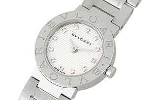 ブルガリ BB23WSS/12 レディース ブルガリブルガリ 23mm SS 白文字盤/12Pダイヤモンド クォーツ ブレスレット