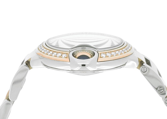 カルティエ - レディース バロンブルー | CARTIER | W3BB0025 | SM ベゼルダイヤモンド PG&SS シルバー文字盤 クォーツ ブレスレット |