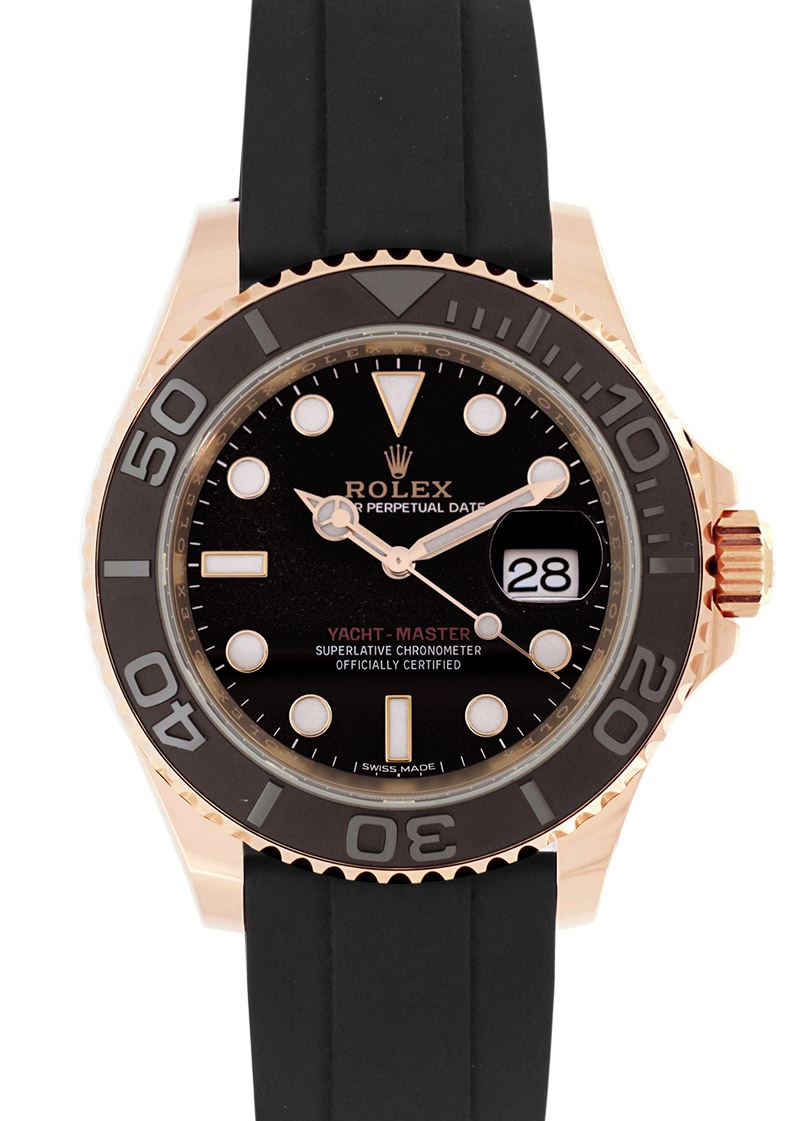 ロレックス - オイスター パーペチュアル ヨットマスター 40 | ROLEX | 116655 | RG 黒文字盤 自動巻き ラバー | 中古