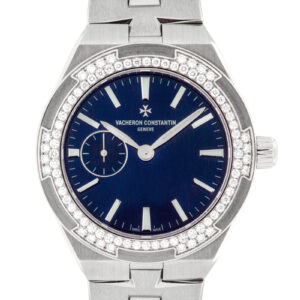 ヴァシュロンコンスタンタン- レディース オーヴァーシーズ スモールモデル ベゼルダイヤ | VACHERON CONSTANTIN | 2305V/100A-B170 | SS ブルー文字盤 自動巻き ブレスレット | 中古 |