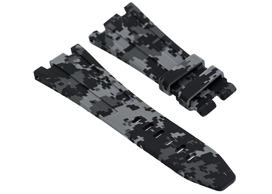 HORUS ラバーストラップ オーデマピゲ ロイヤルオークオフショア 42mm 26470用 ラバー グラファイトデジタルカモフラージュ 29-20mm