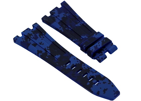 HORUS ラバーストラップ オーデマピゲ ロイヤルオークオフショア 42mm 26470用 ラバー ブルーデジタルカモフラージュ 29-20mm