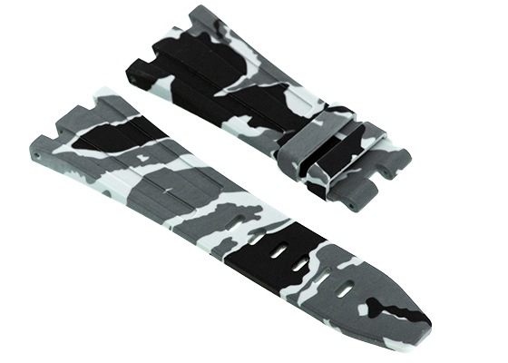 HORUS ラバーストラップ オーデマピゲ ロイヤルオークオフショア 42mm 26470用 ラバー スノーカモフラージュ 29-20mm