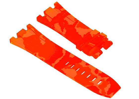 HORUS ラバーストラップ オーデマピゲ ロイヤルオークオフショア 44mm 26400用 ラバー オレンジカモフラージュ 30-24mm