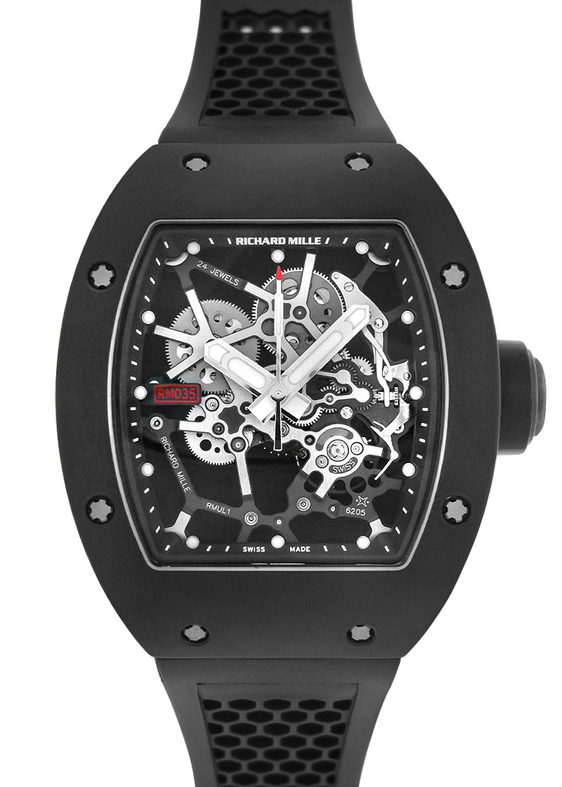 リシャールミル - ラファエル・ナダル クロノフィアブル | RICHARD MILLE | RM035 | AL/MG スケルトン 手巻き ラバー | 委託品 | 中古 |