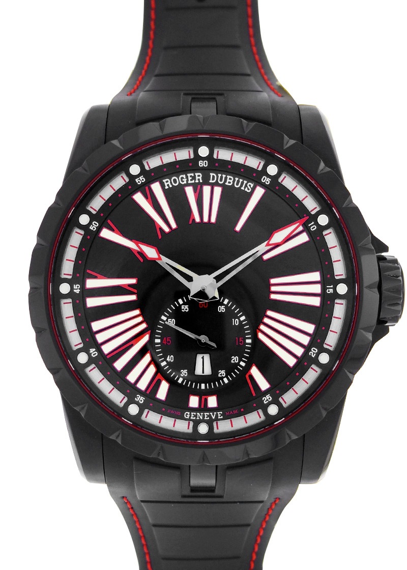 ロジェデュブイ - エクスカリバー エッセンシャル | ROGER DUBUIS | DBEX0567 | TI(DLC) 黒文字盤 自動巻き ラバー| 委託品 | 中古 |