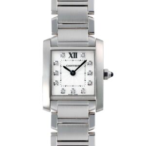 カルティエ - タンクフランセーズ | CARTIER | WE110006 | SM SS シルバー/11Pダイヤ文字盤 クォーツ ブレスレット | 中古 |