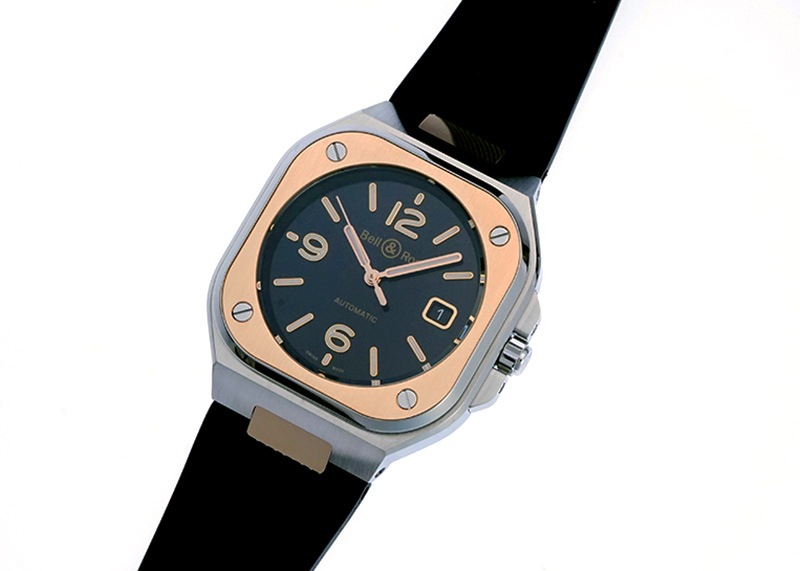 ベル&ロス - BR05 BLACK STEEL&GOLD | BELL&ROSS | BR05A-BL-STPG/SRB | PG&SS 黒文字盤 自動巻き ラバー | 中古 |