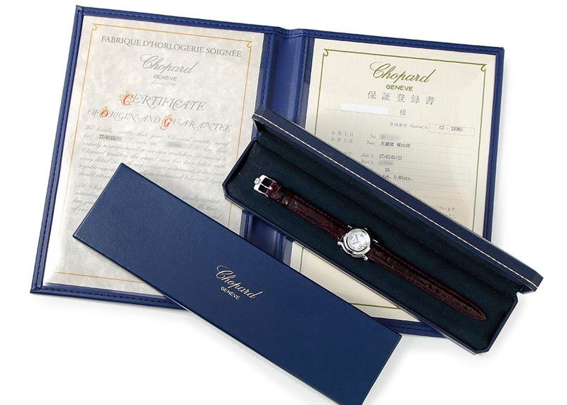 ショパール - ハッピースポーツ | CHOPARD | 27/8245-21 | SS 白文字盤 クォーツ レザー | 中古 |