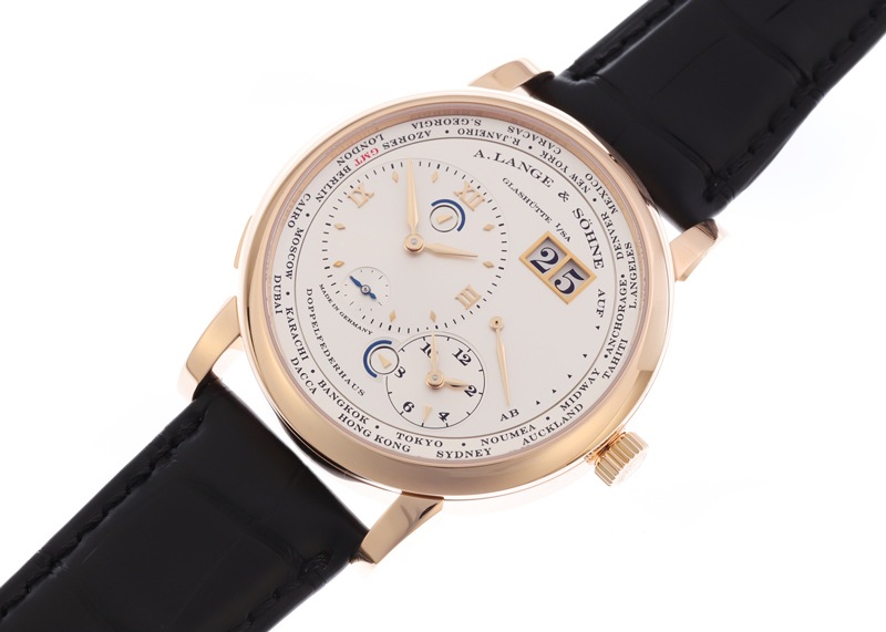 A.ランゲ&ゾーネ - ランゲ1 タイムゾーン | A.LANGE&SOHNE | 116.032(LS1164AD) | PG シルバー文字盤 手巻き レザー | 中古