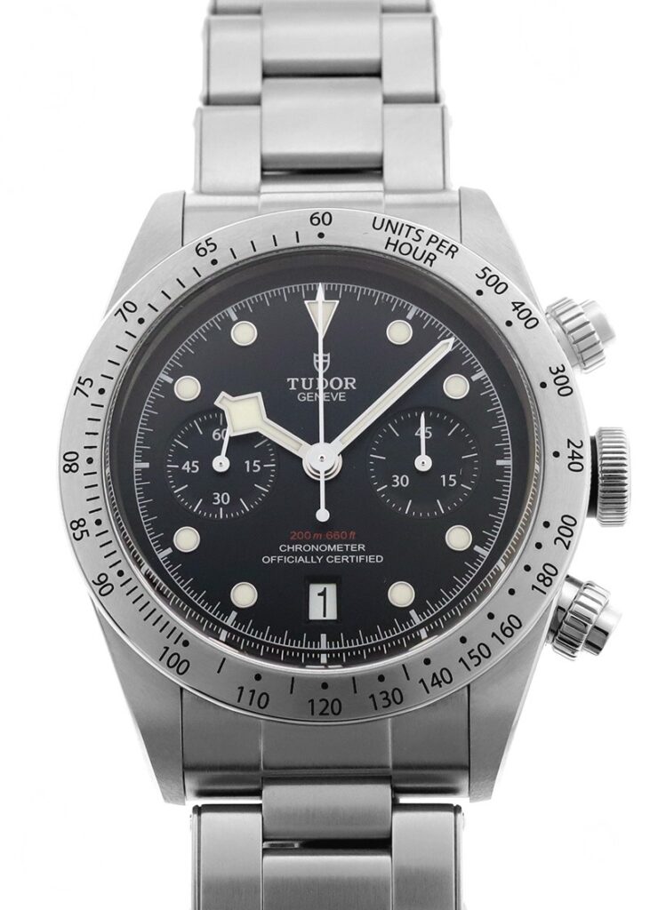 チューダー - ヘリテージ ブラックベイ クロノグラフ | TUDOR | 79350 | SS 黒文字盤 自動巻き ブレスレット | 中古 |