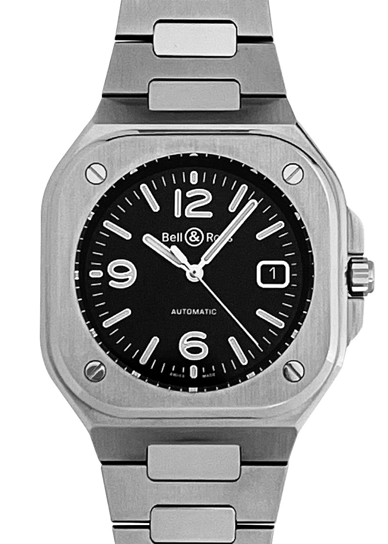 ベル&ロス - BR05 BLACK STEEL | BELL & ROSS | BR05A-BL-ST/SST | SS 黒文字盤 自動巻き ブレスレット | 中古 |
