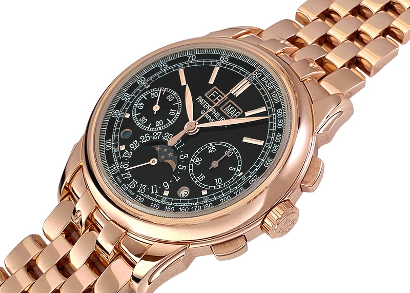 パテックフィリップ - パーペチュアルカレンダー クロノグラフ | PATEK PHILIPPE | 5270/1R-001 | RG 黒文字盤 手巻き ブレスレット | 委託品 | 未使用品 |