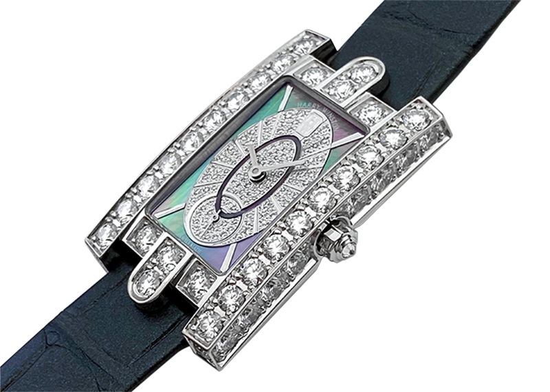 ハリーウィンストン - アヴェニュー エリプティック | HARRY WINSTON | AVEQHM21WW242 | WG ブラックシェル文字盤 クォーツ レザー | 委託品 | 中古