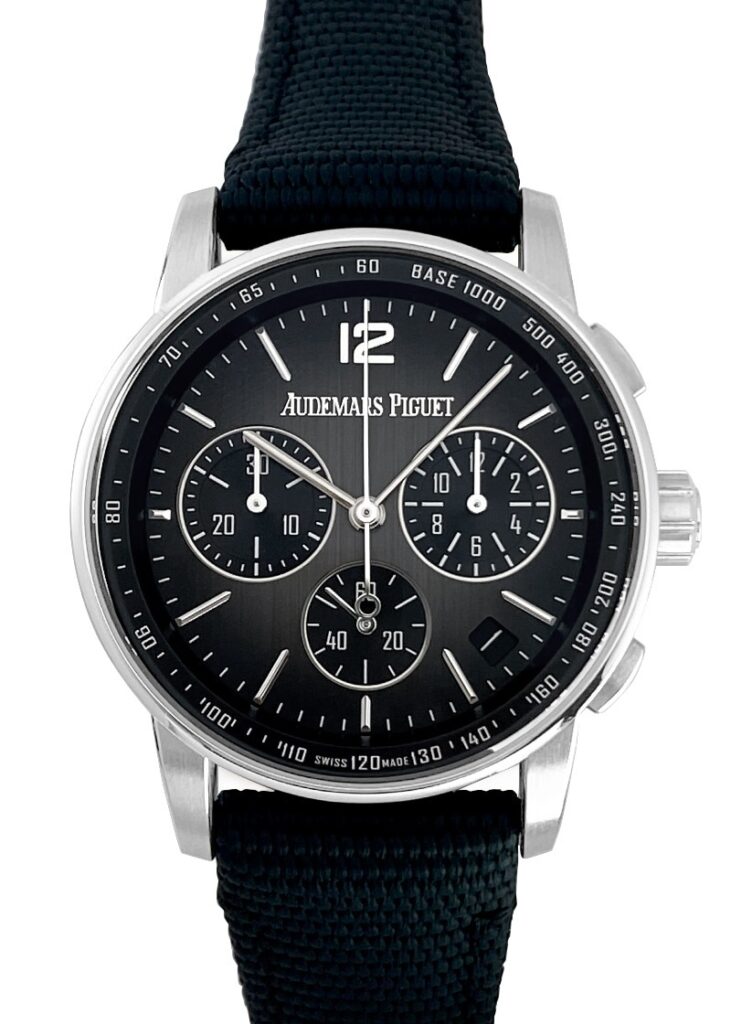 オーデマピゲ - CODE11.59 by オーデマピゲ クロノグラフ | AUDEMARS PIGUET | 26393NB.OO.A002KB.01 | WG/CE グレー文字盤 自動巻き ラバー | 委託品 | 中古