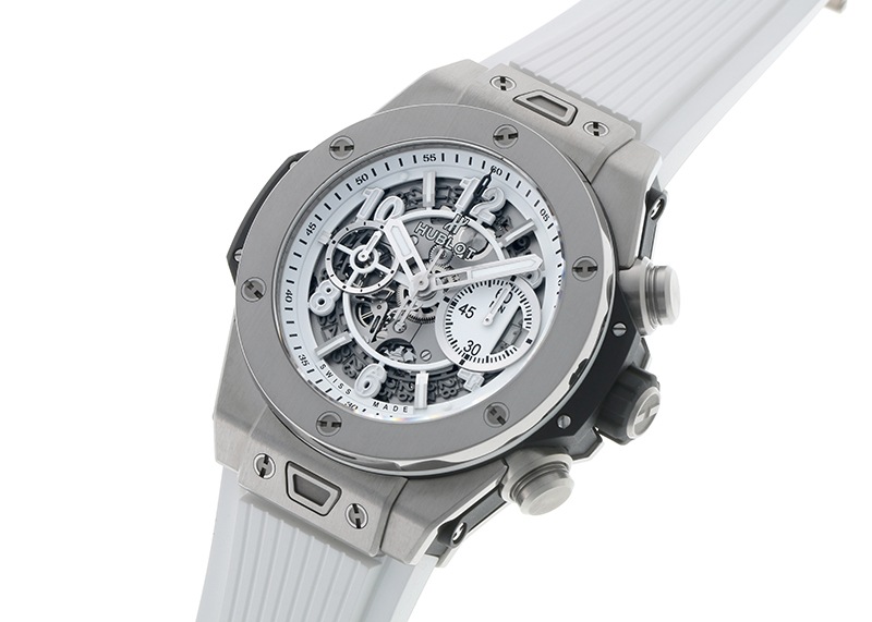 ウブロ - ビッグバン ウニコ ホワイト&ブラック 日本限定 | HUBLOT | 411.NE.2010.LR.JSM15 | TI スケルトン文字盤 自動巻き ラバーアリゲーター | 中古