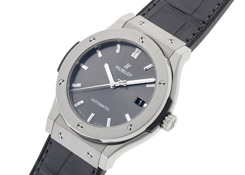 ウブロ - クラシックフュージョン | HUBLOT | 511.NX.7071.LR | TI グレー文字盤 自動巻き ラバーアリゲーター | 中古