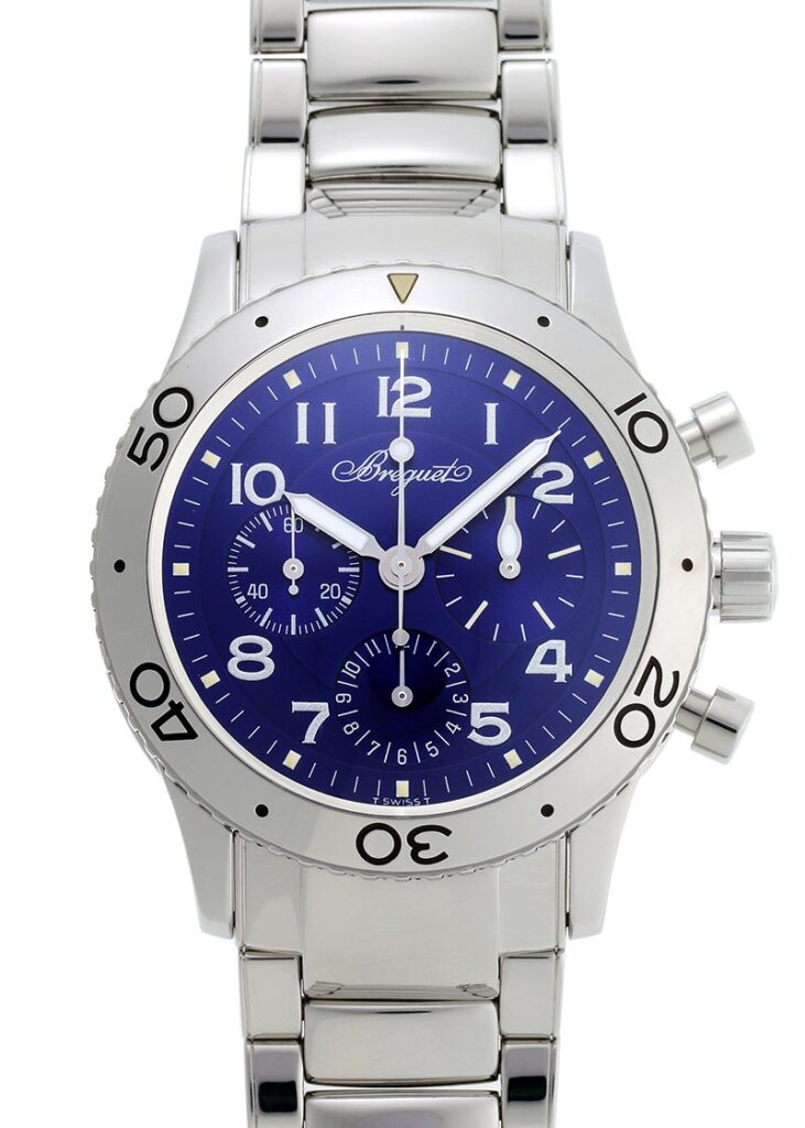 ブレゲ - アエロナバル 日本限定 | BREGUET | 3807ST/J2/SW9 | SS ブルー文字盤 自動巻き ブレスレット | 中古