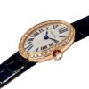 カルティエ - ミニ ベニュワール ベゼルダイヤ | CARTIER | WB520028 | PG シルバー文字盤 クォーツ レザー | 中古
