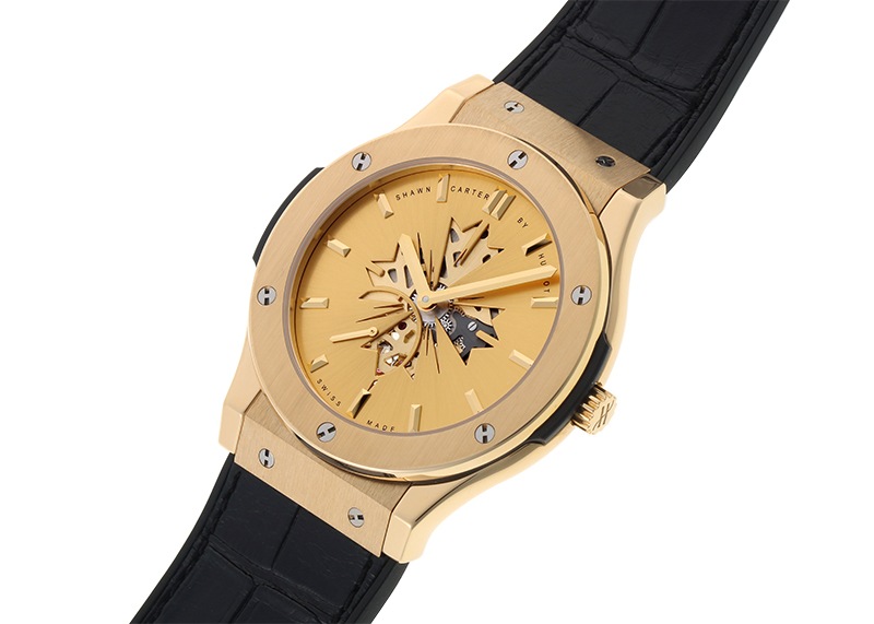 ウブロ - クラシックフュージョン ショーンカーター 世界100本限定 | HUBLOT | 515.VX.4001.LR.SHC13 | YG シャンパン文字盤 手巻き レザー | 中古