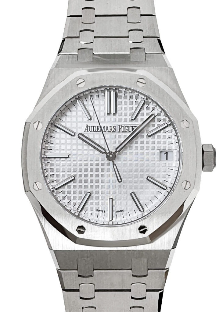 オーデマピゲ - ロイヤルオーク オートマティック 50周年記念 | AUDEMARS PIGUET | 15510ST.OO.1320ST.03 | SS シルバー文字盤 自動巻き ブレスレット | 中古
