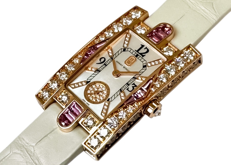ハリーウィンストン - アヴェニュー クラシック オーロラ | HARRY WINSTON | AVEQHM21RR125 | RG シェル/ダイヤ文字盤 クォーツ レザー | 中古