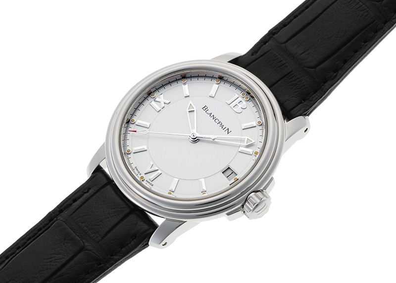 ブランパン - レマン ウルトラスリム ミディアム | BLANCPAIN | 2101 | SS シルバー文字盤 自動巻き レザー | 中古