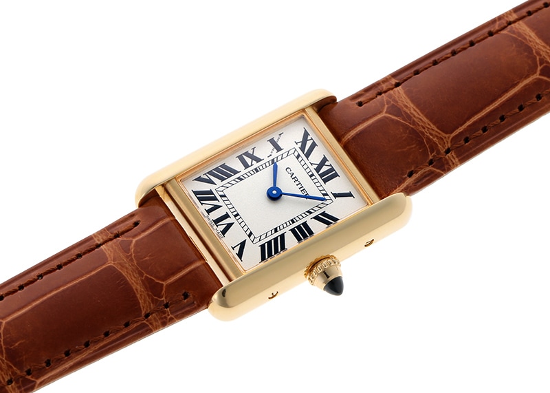 カルティエ - タンク ルイ カルティエ SM | CARTIER | W1529856 | YG シルバー文字盤 クォーツ レザー