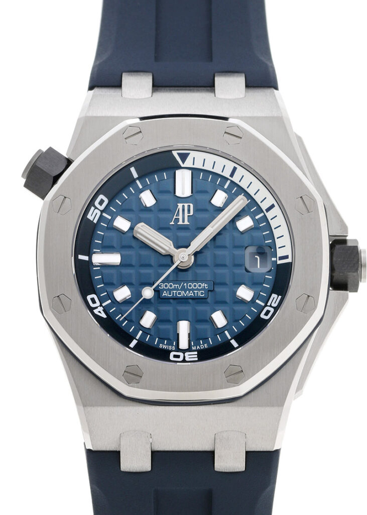 オーデマピゲ - ロイヤルオーク オフショアダイバー | AUDEMARS PIGUET | 15720ST.OO.A027CA.01 | SS ブルー文字盤 自動巻き ラバー | 中古