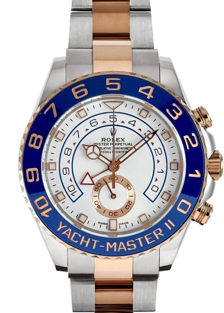 ロレックス - オイスターパーペチュアル ヨットマスターII | ROLEX | 116681 | RG&SS 白文字盤 自動巻き ブレスレット | 中古