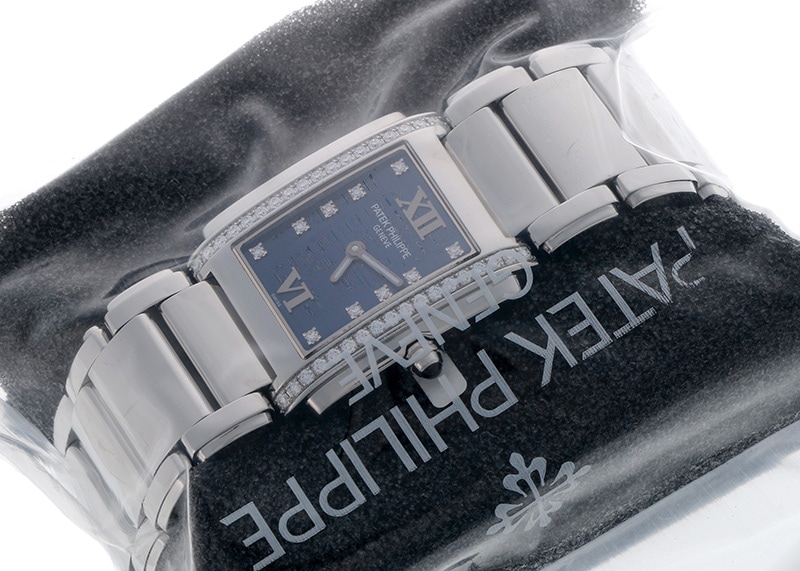 パテックフィリップ - Twenty4 | PATEK PHILIPPE | 4910/10A-012 | SS ブルー文字盤 クォーツ ブレスレット | レストア