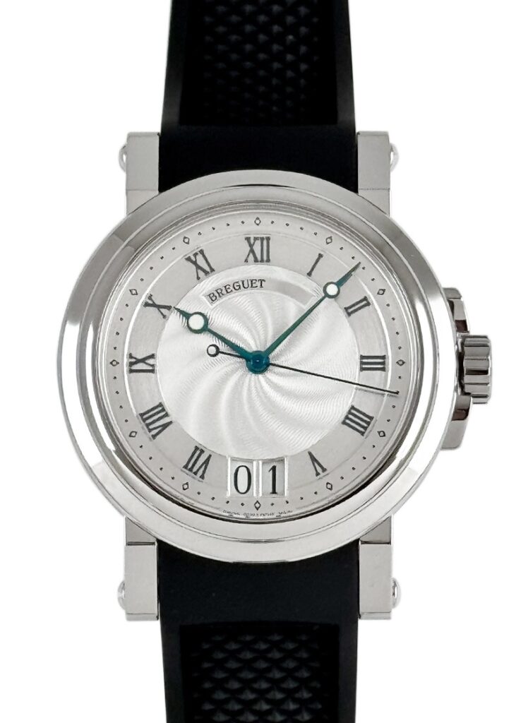 ブレゲ - マリーンII ラージデイト | BREGUET | 5817ST/12/5V8 | SS シルバー文字盤 自動巻き ラバー | 中古