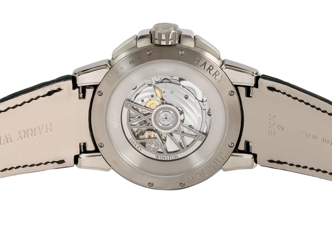 ハリーウィンストン - オーシャン ムーンフェイズ オートマティック 20本限定 | HARRY WINSTON | OCEAMP42WW001 | WG スケルトン文字盤 自動巻き レザー | 委託品 | 中古