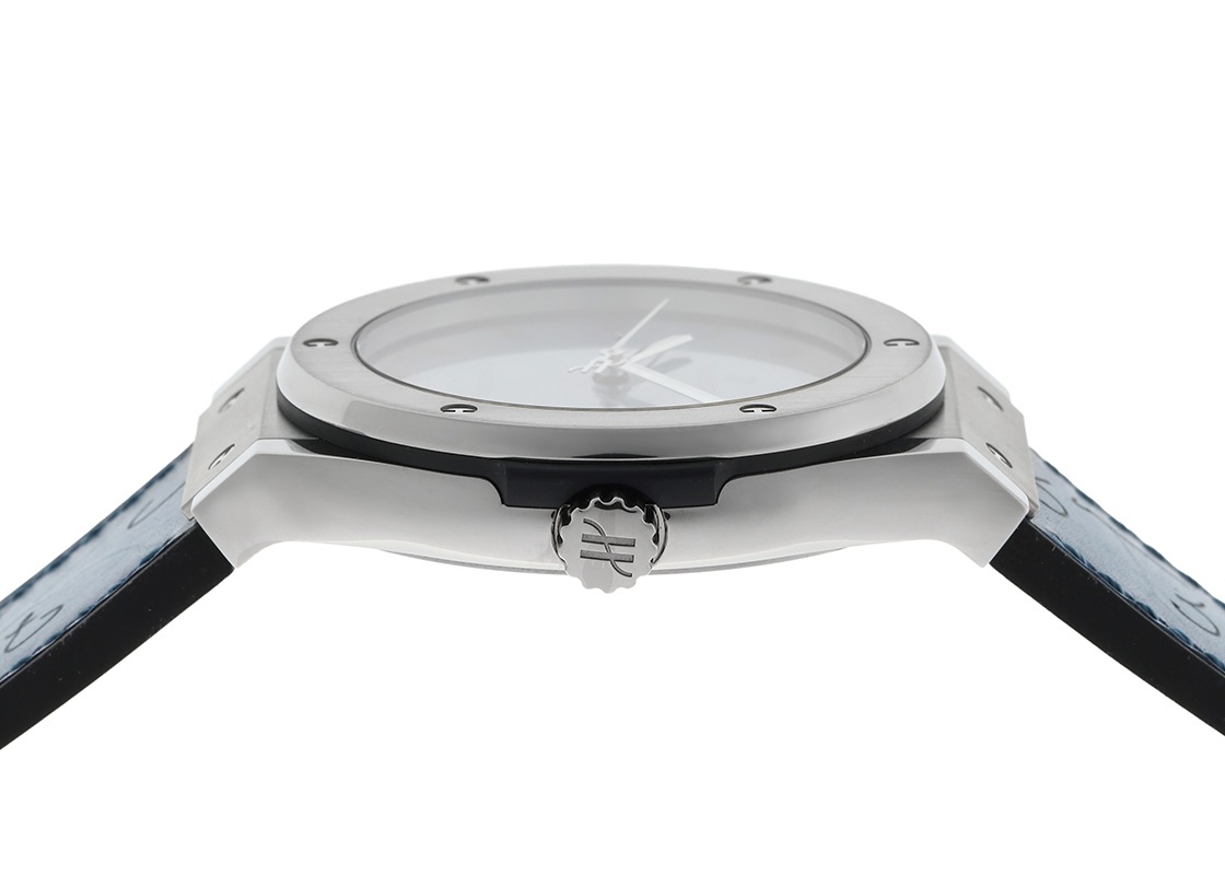 ウブロ - クラシックフュージョン ベルルッティ スクリット オーシャンブルー | HUBLOT | 511.NX.050B.VR.BER16 | TI ブルー文字盤 自動巻き レザー | 中古