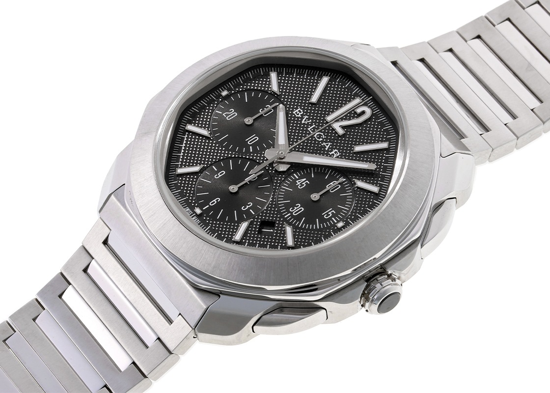 ブルガリ - オクト ローマ | BVLGARI | 103471(OC42SCH) | SS 黒文字盤 自動巻き ブレスレット | 中古
