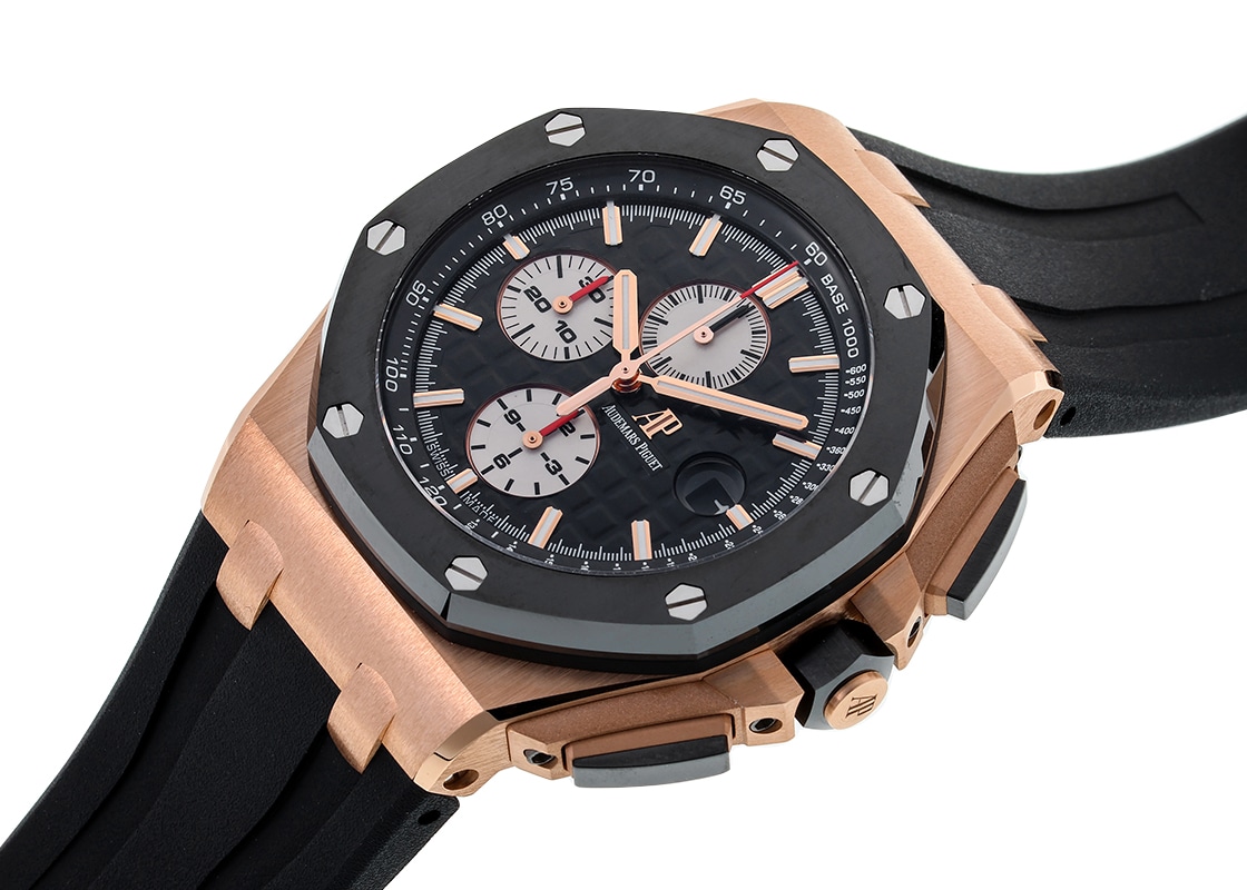 オーデマピゲ - ロイヤルオーク オフショア クロノグラフ | AUDEMARS PIGUET | 26401RO.OO.A002CA.01 | PG 黒/シルバー文字盤 自動巻き ラバー | 中古