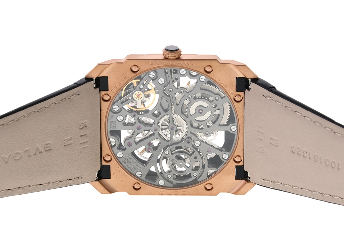 ブルガリ - オクト フィニッシモ | BVLGARI | 102946 | RG スケルトン文字盤 手巻き レザー | 中古
