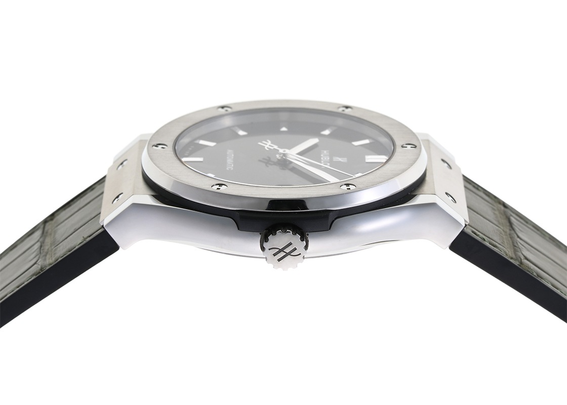 ウブロ - クラシックフュージョン | HUBLOT | 511.NX.8970.LR | TI グリーン文字盤 自動巻き ラバーアリゲーター | 中古